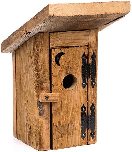 Amish Made Mushroom Wood Outhouse Birdhouse