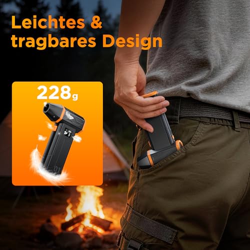 VIWAVE Elektrische Staubgebläse Druckluftspray,150000 U/min Compressed Air Duster,3-Gang Staubgebläse Gebläse Akku Lange Laufzeit,Luftspray PC Reinigung Mini Gebläse für PC Laptop Tastatur Sofa Auto