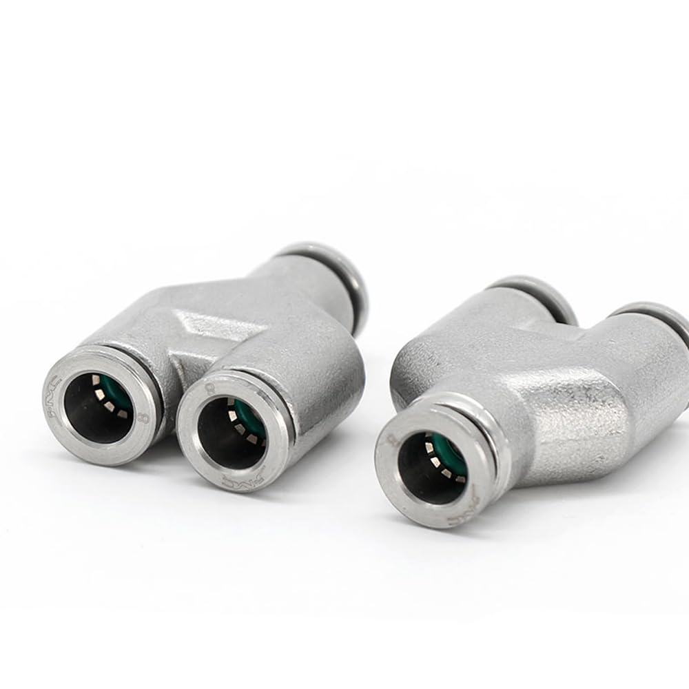 Conector neumático de tubería PY/PYG 4-16mm OD Manguera Reductora 8-6mm Acero inoxidable 304 Conector rápido Montaje de aire Fontanería (Color : PYG 16-12-16mm)
