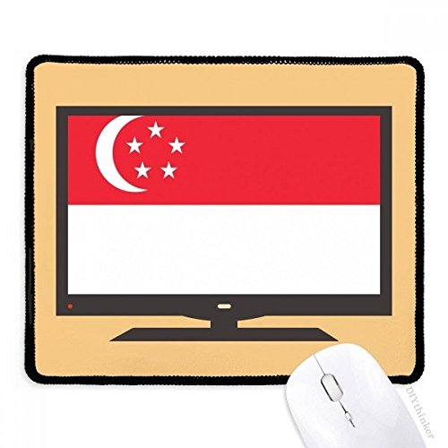 Alfombrilla de ratón antideslizante con diseño premium de la bandera de Singapur
