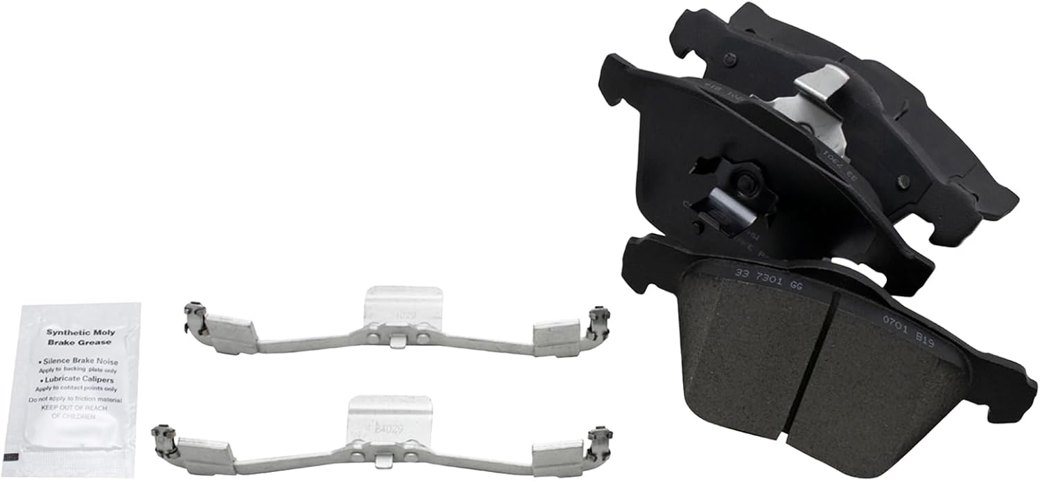 TRQ Front Brake Pad & Rotor Kit Brake Chemical Kit Brake Pads Brake Rotor Ceramic Compatible with 2003-2009 Volvo XC90