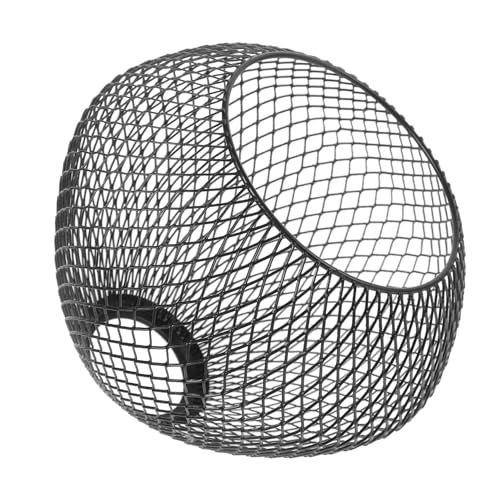 Holibanna Pantalla de Lámpara Colgante de Hierro Negra Geométrica 160x135 Mm Malla Hueca Vintage para Comedor Restaurante Decoración Interior