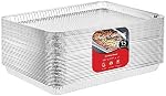 Poêles en aluminium Feuille de biscuits Poêle (15 Emballage) Étagères jetables en aluminium - Feuilles de cuisson antiadhésives réutilisables et durables – 16 1 cm x 11 1 cm