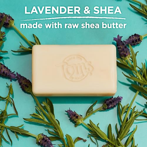 Image of Tom's of Maine Natural Beauty Bar Soap, Lavender & Shea With Raw Shea Butter, 5 oz. 6-Pack (Packaging May Vary)