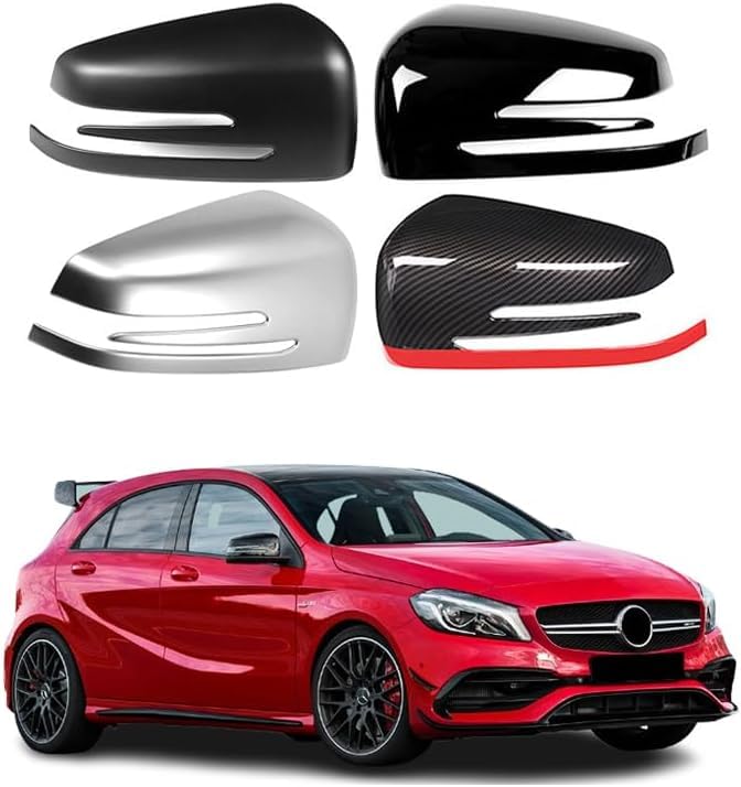 Coques de rétroviseurs finition Black B premium pour Mercedes-Benz W176 de remplacement