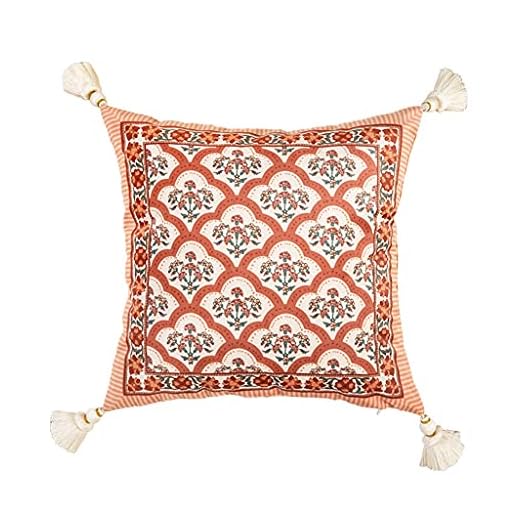 GELTDN Amerikanskt Blommönster Fransk Engelsk Kudde Vardagsrumsdekoration Soffa Ryggkudde Sängkuddeöverdrag (Color : A, Size : 45cm*45cm)