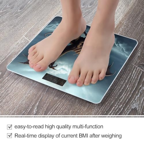 Báscula digital de baño con vidrio templado y pantalla LCD miniatura 5