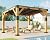 Jocisland 10' x 12' Cedar Wood Gazebo with Sloped Galvanized Steel Roof, Hardtop Gazebo Pavilion with Durable, Rot-Resistant Construction, Permanent Outdoor Pergola for Backyard, Garden & Deck