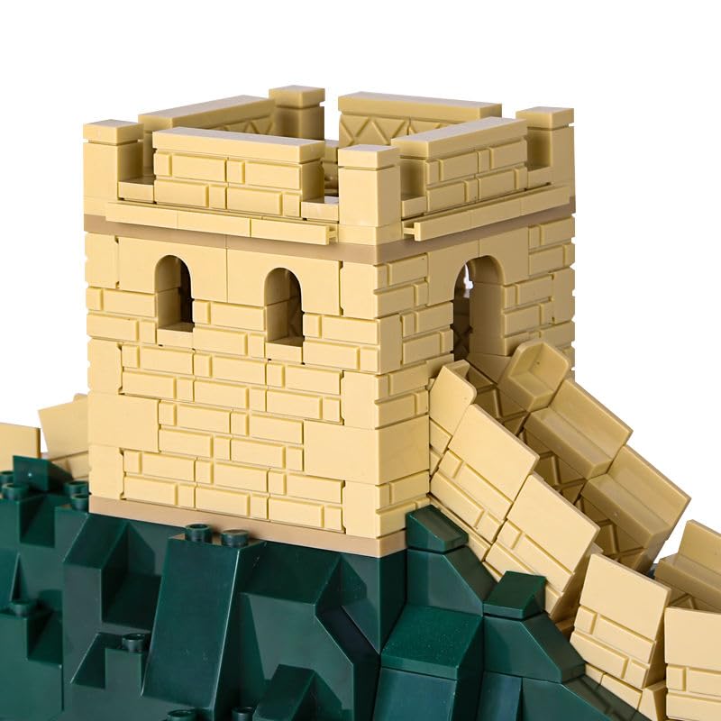 Image of SKY LINE OCEAN Great Wall of China Building Blocks Set (1407+ Pieces) | Famous Landmark Architecture Model Kit | Detailed Collectible Display Toy | STEM Gift for Teens & Adults | 6 Months Warranty
