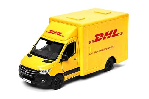 KiNSMART - Mercedes-Benz Sprinter DHL Box Truck Edition 1:48 Scale 5" Die Cast Metal Modle Toy