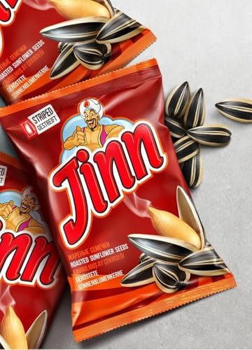 Jinn Geröstete Sonnenblumenkerne mit Schale | Perfekt für Snacks und Pausen | Ohne Zusatzstoffe, Natürlich | 100% Frisch und Knusprig (10 Stück, Ungesalzen)