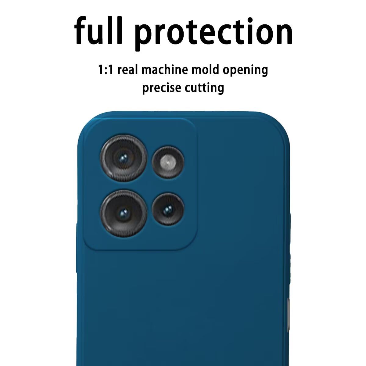 Topme Etui na telefon komórkowy do Motorola Moto Edge 50 Neo/ThinkPhone 25 (6,36" cala), osłona ochronna, ochrona skóry z TPU etui silikonowe - jasny cyjan