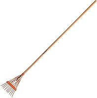 Vista 1 de A.M. Leonard Rastrillo estrecho para arbustos, 8 pulgadas de ancho, mango de 54 pulgadas