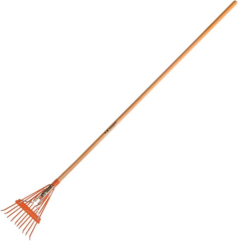 Narrow Shrub Rake, 8 Inches Wide, 54 Inch Handle