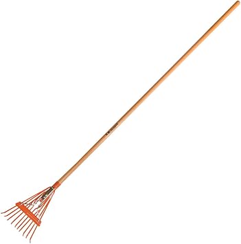 Narrow Shrub Rake, 8 Inches Wide, 54 Inch Handle