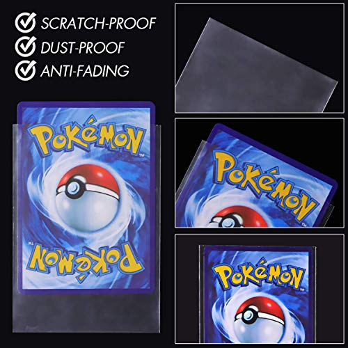 500 Packs Top Loader Card Penny Sleeves for Trading Card, Soft Clear Baseball Card Sleeves Fit for Football Card, Sports Cards, MTG, Yugioh, Pokemon Card - Thumbnail 3