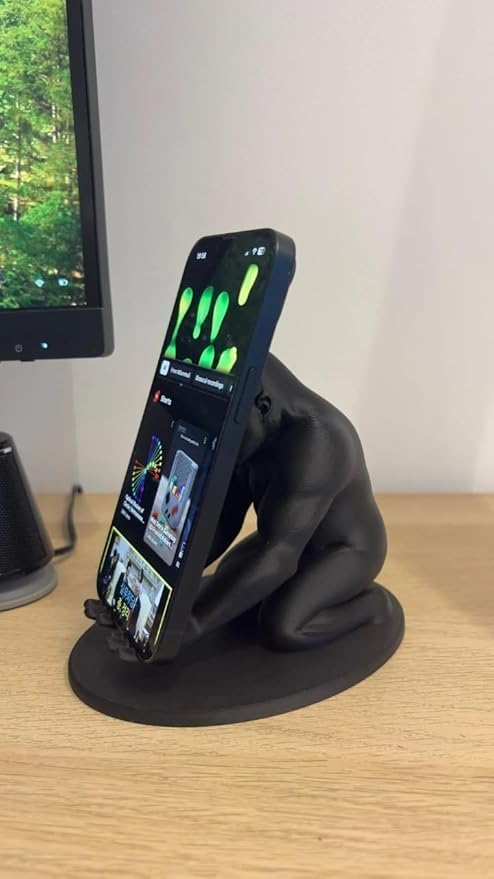 The Thinking Gorilla Phone Holder & Desk Sculpture – Unique Primate Stand The Thinking Gorilla Phone Holder & Desk Sculpture – Unique Primate Stand