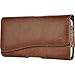 Galaxy S8 Plus , Galaxy S7 EDGE , GALAXY S6 EDGE PLUS , NOTE 5 , NOTE 4 , NOTE 3 , NOTE 2 ~ EXTRA LARGE Horizontal PU Leather Pouch Carrying Case Holster Belt Clip and Magnetic Closure - Brown 2