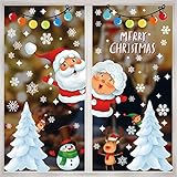 🎅 Paquete: obtendrá 10 hojas de pegatinas navideñas para ventanas, cada hoja de 21 * 29,5 cm, tamaño de papel A4. Suficiente para decorar tu hogar, oficina o tienda.