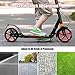 COSTWAY Folding Kick Scooter, 3 Heights Adjustable City Scooters with Big Wheels,...