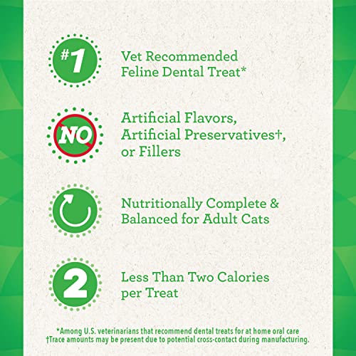 Feline Greenies Adult Natural Dental Care Cat Treats, Catnip Flavor, 4.6 Oz. Pouch #TOP2