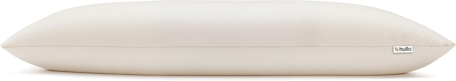 Hullo Buckwheat Pillow – Organic Adjustable Cooling Pillow for Side & Back Sleepers, Neck Support – Breathable Cotton Cover – Made in USA (20×36 King Size)