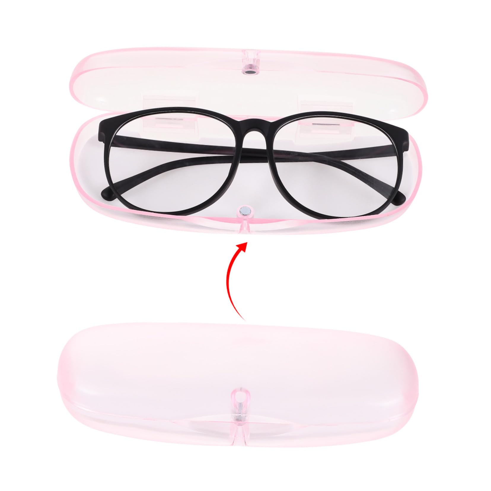 Custodia per Occhiali 10 Pezzi 15, 5x6, 5x3, 5 Cm in Pvc Rosa | Portaocchiali Opaco, Antiurto e Antipolvere, Formato Compatto per Viaggio ed Escursioni, Stile Essenziale