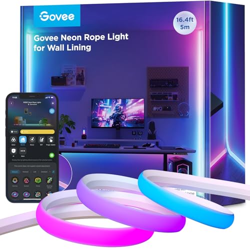 Smart LED Neon Rope Light for Wall DecorationHomeController with Music Sync control