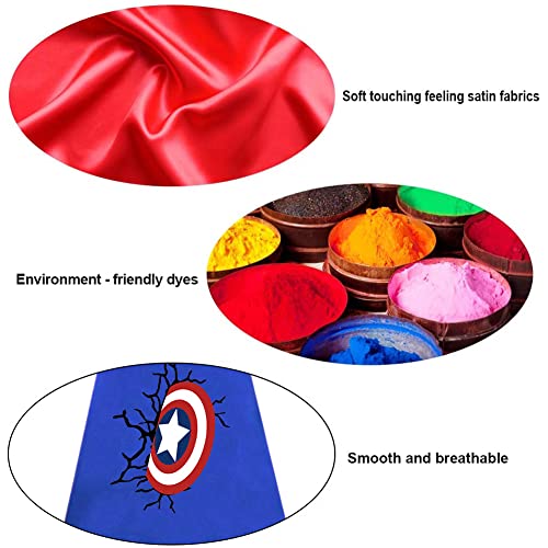 FISAPBXC Capas para Niños, A-vengers Capa y Máscara Disfraces Launcher Guantes Máscara Divertidos Capas para Niños Halloween Capas CarnavalJuguetes Infantile Cosplay de Fiesta de Cumpleaños