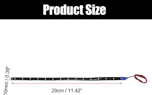 Miniatura 5 de X AUTOHAUX Tira de luces LED universales de 1 pie de 11.8 in, 12 V, flexible, impermeable, para coches, camiones, motocicletas, barcos, luz azul