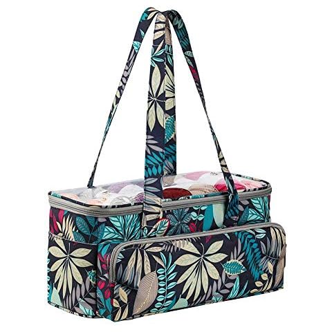 starshop Knitting Bag,Portable Large Crochet Bag, Thick Oxford Material Household Yarn Storage Tote Organizer Knitting Tools Storage Bag for Knitting Needles and Accessories,Waterproof,Durable Cover