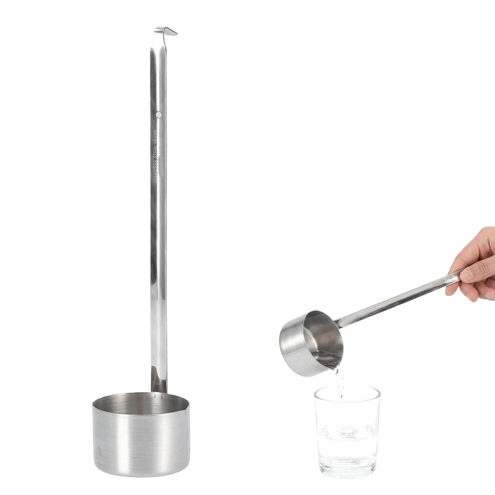 Cucchiaio Dosatore per Vino Mestolo per Vino In Acciaio Inossidabile Cucchiaio per Mestolo per Vino Cucchiaio per Versare La Birra con Gancio Mestolo 25ml/50ml/125ml/250ml/500ml(500ML)