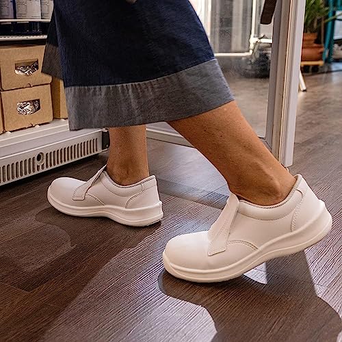 Reposa Nurse - Scarpe Da Lavoro Uomo E Donna Con Puntale Di Sicurezza In Composito, Scarpe Sanitarie Donna Uomo Chiuse Senza Lacci, Scarpe Sanitarie E Cucina Comode Antiscivolo Antishock Antistatiche - 2