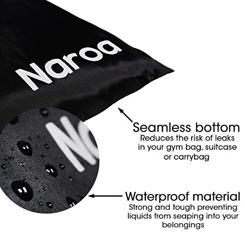 Naroa Waterproof Multifunctional Toiletry Shower Bag for Gym, Travel, Business and Foldable Portable Hanging Bathroom Mesh Caddy with Wet & Dry Storage Suction Hook Tote for Men Women3
