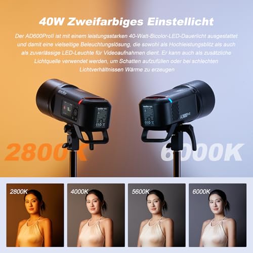 Ficha técnica Godox AD600ProII Flash Estroboscópico para Fotografía 600Ws Flash para Cámara Flash para Exteriores - Fernando Cortés