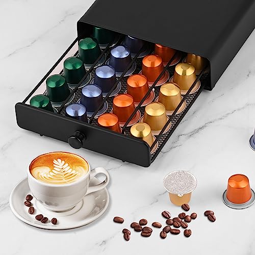 Queta Coffee Capsule Storage Drawer - Organiser for 40 Classic Pods with Dustproof Design - Image 4