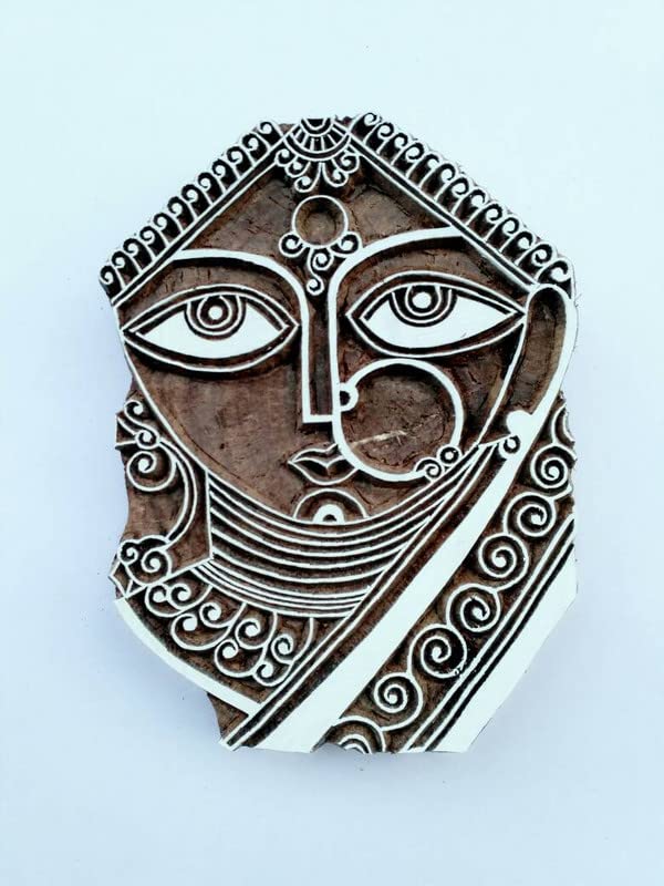 F. K. Handicraft Wooden Printing Hand Block for Saree Border/Stamp/Making Pottery/Crafts Textile Printing Women Design -(6/5 inch) (B09YDFDBC9) Amazon Price History, Amazon Price Tracker