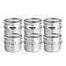 Summerwindy 6pzs /Juego Jarra de Especias magneticas de Tapa Clara Bote contenedor de Almacenamiento de Salsa Especia de Acero Inoxidable Sostenedor de condimento de Cocina Articulos para el hogar