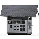 OUKITEL P2001 Pro 3200W Stazione Elettrica Portatile, Batteria LiFePO4 2048Wh, Generatore Solare con 1*500W Pannello, Ricarica Rapida, UPS <10ms, Stazione di Alimentazione per Casa, Campeggio & Camper