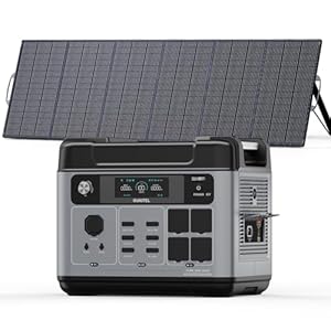 OUKITEL Solargenerator 3200W mit 500W Solarpanel, 2048Wh Tragbare Powerstation (6400W Peak), LiFePO4 Batterie, 220V-240V, 1 Std Schnellladung, für OutdoorCamping, Reise, Stromausfälle