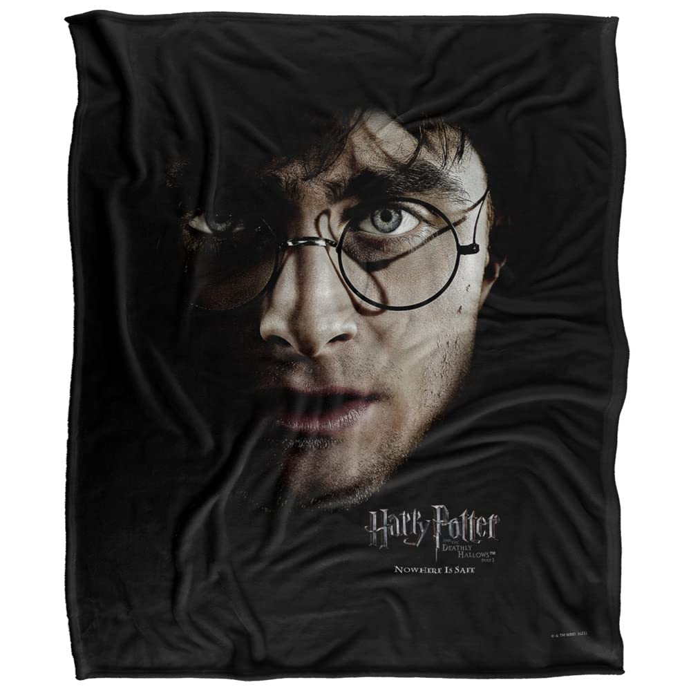 HARRY POTTER Silky Touch super miękki koc narzuta, 152 x 127 cm