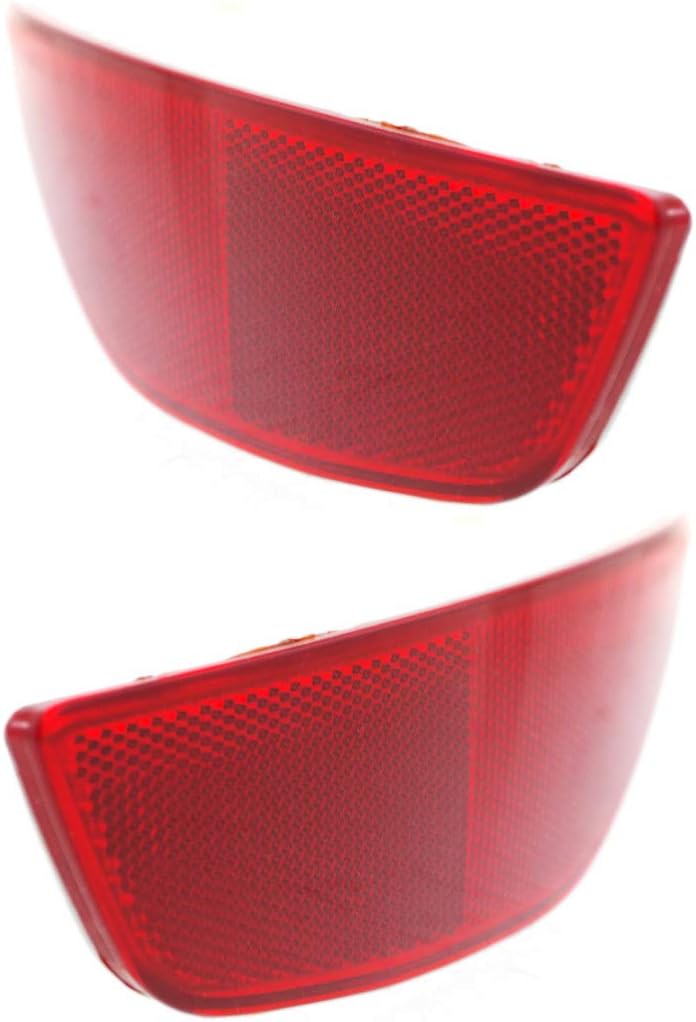 For 2011-2018 Ford Fiesta Pair Driver and Passenger Side LED Rear Bumper Reflector FO1184107 FO1185107 - Replaces BE8Z 15A449 AA BE8Z 15A448 AA
