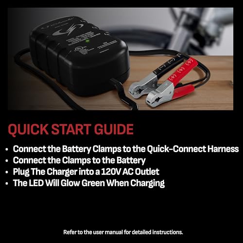 Schumacher Electric 0.8A Car Battery Charger and Maintainer, 2-in-1 Solution, for 12V Power Sport, Automotive, and Marine Batteries, SC1299 - Thumbnail 3