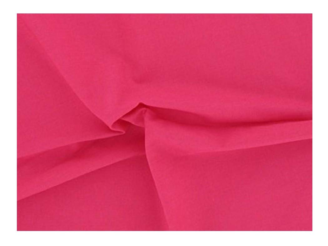 Nortex Mill Pink Plain Cerise Polycotton Fabric (Per Metre)