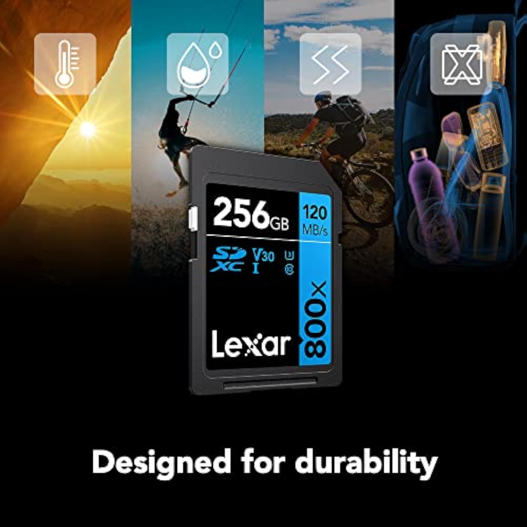 High-Performance 128GB SDXC UHS-I Memory Card, C10, U3