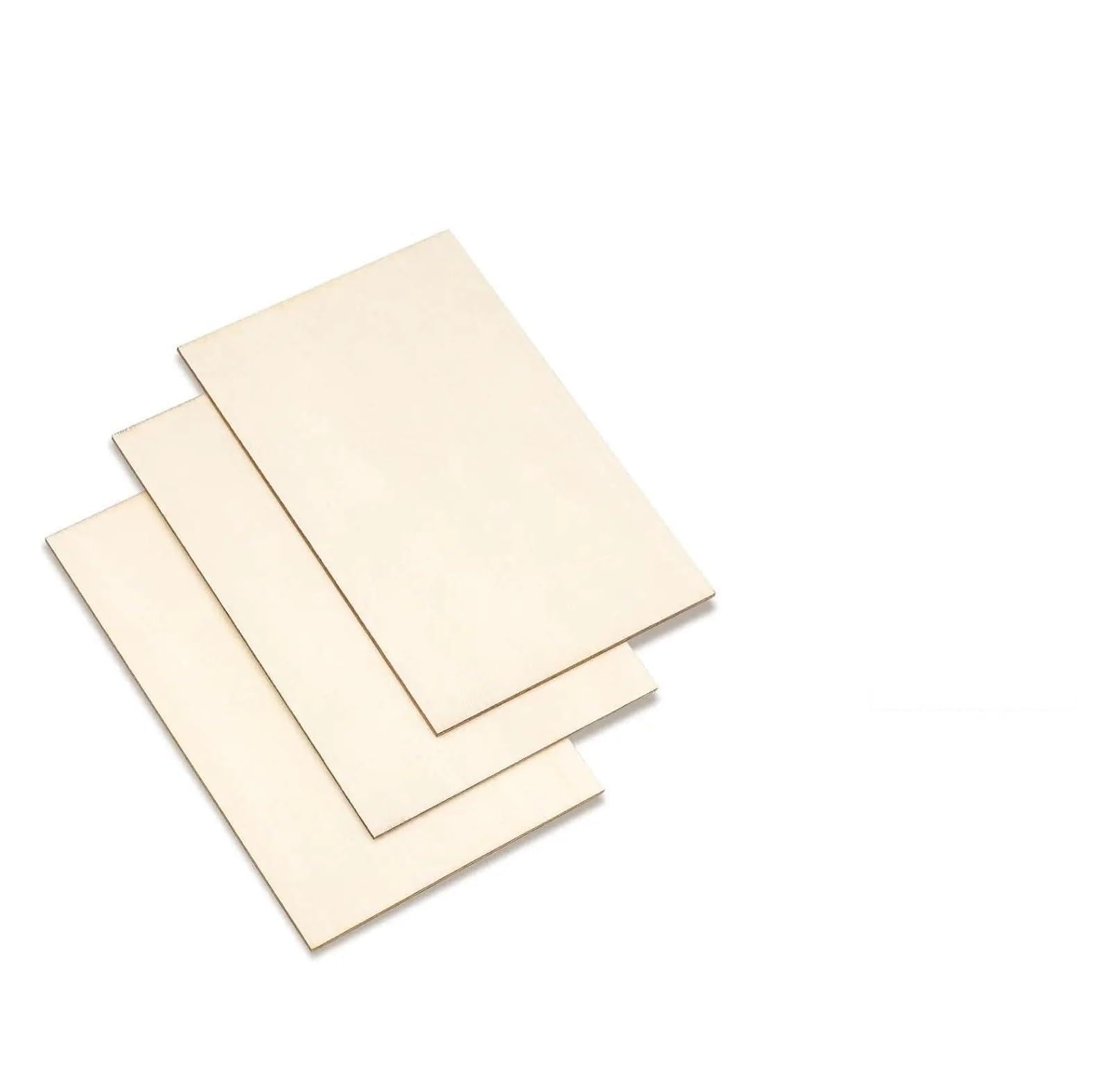Unlackierte Lindenholzplatten, Beige, mehrere Größen, 10/5 Stück, for den Bastelmodellbau(200x200 5pcs)