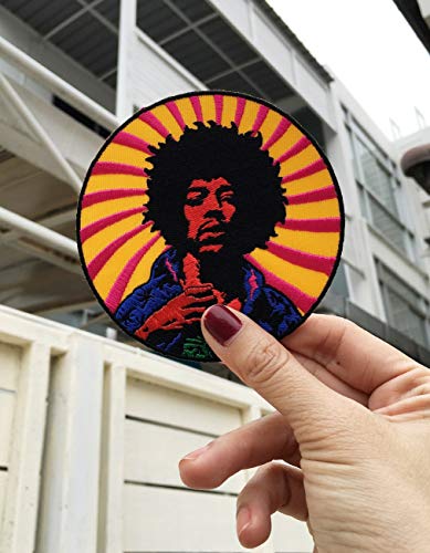 Rock Band Patches Hendrix Inspired Embroidered Iron On Sew Badge Patch Woodstock Sixties Music Rockstar Applique For Backpacks, Hats, Jackets, Jeans, Etc. #TOP2