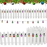 Noël Clôture de Jardin Miniature Clôtures en Bois,Clôturees Miniatures Flexible,Miniat...