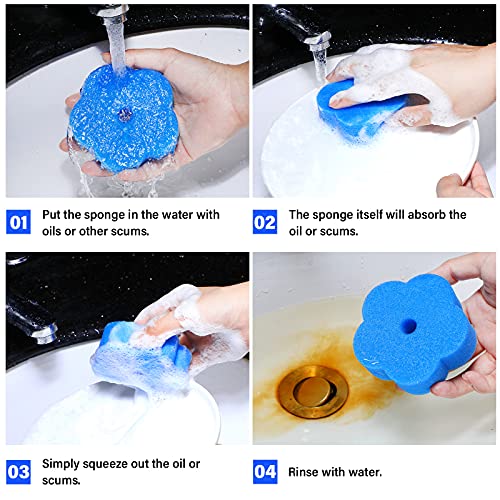 image for Chuangdi 24 Pieces Oil Absorbing Scum Sponge for Hot Tub Accessories, 