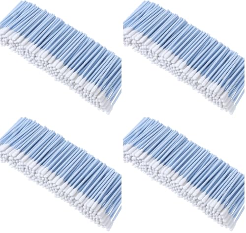 Chinco 200 Pieces Foam Swab Sponge Swab Foam Tips Sponge Stick for Inkjet Printer Print Head Camera Optical Lens Optical Equipment(Light Blue,3.66 Inch) (Pack of 4)